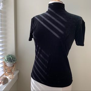 • vintage velvet vs mock-neck top •